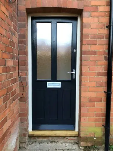 Traditional bespoke external door. Manufactured from Accoya, finished in Colour match Top Coat. image