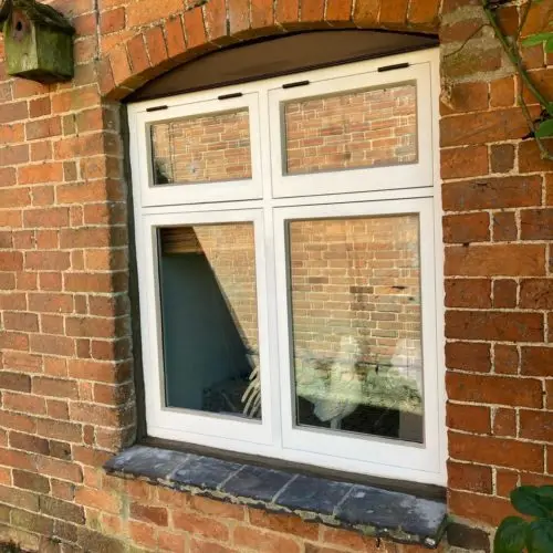Traditional Casement Sash. Manufactured from Accoya. Finished in White Top Coat. 14mm Heritage Planitherm Glazed Units.  image