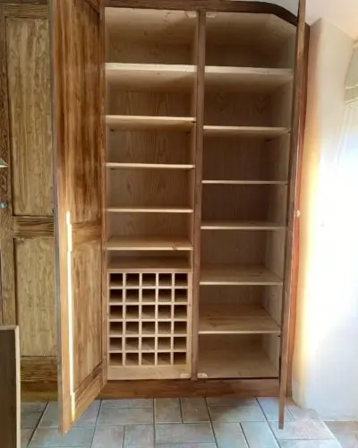 Wine Rack within Kitchen Cupboards
Finished in Clear Lacquer image