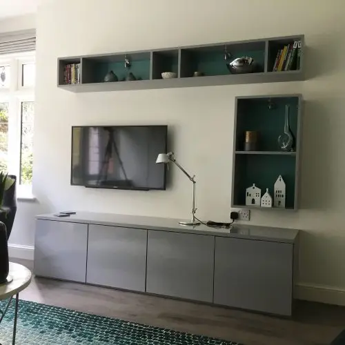 High Gloss Media Unit with Push open doors image