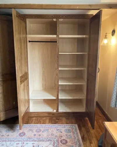 Fitted Wardrobe
Manufactured from Douglas Fir
Pine Carcases
Finished in Medium Oak Stain with Clear Lacquer image